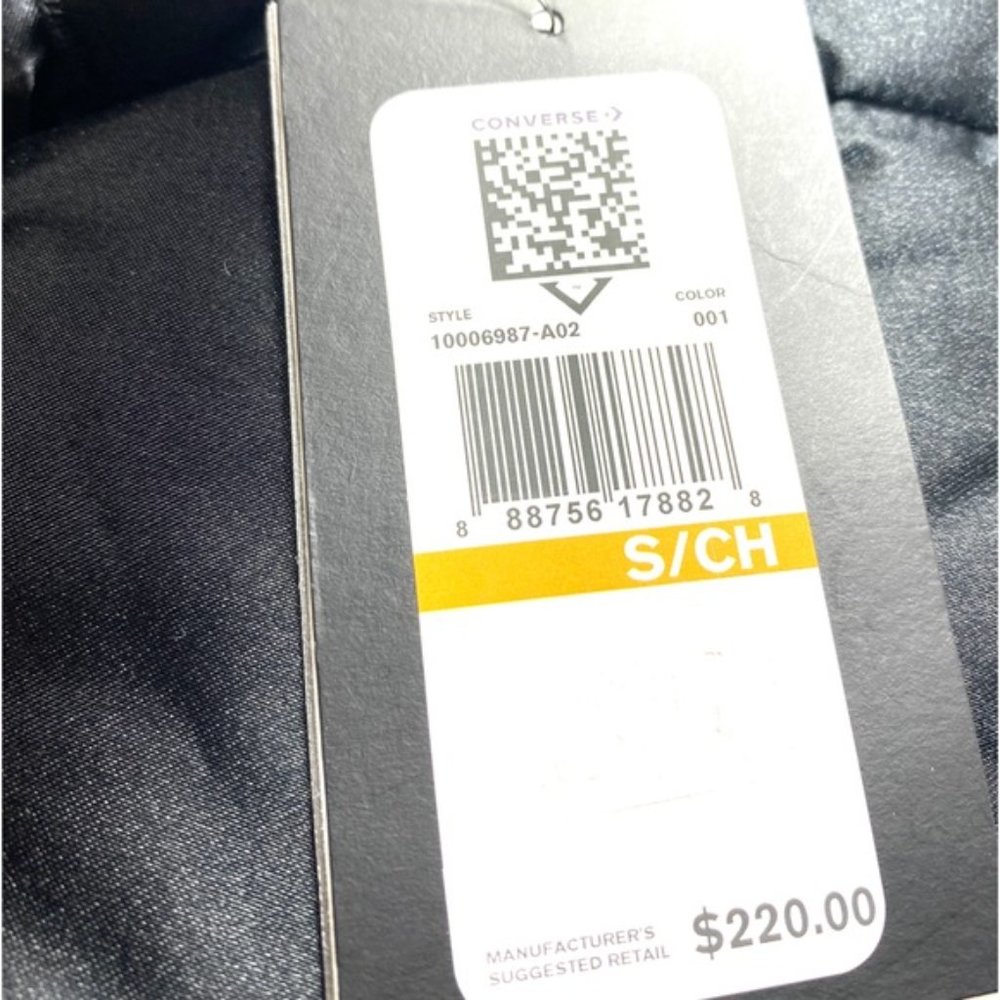 💖MEGA SALE💖Converse Iridescent Sideline Jacket Black Women's S XS 10006987-A02 - Picture 3 of 12